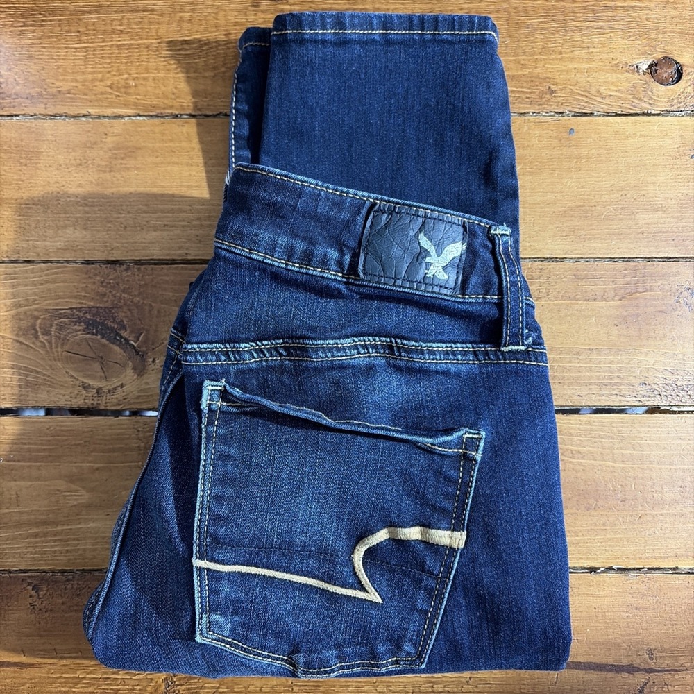 American Eagle‎ Jeans Women's 4 (Fits 28x29) Blue Denim SKINNY Preppy Stretch